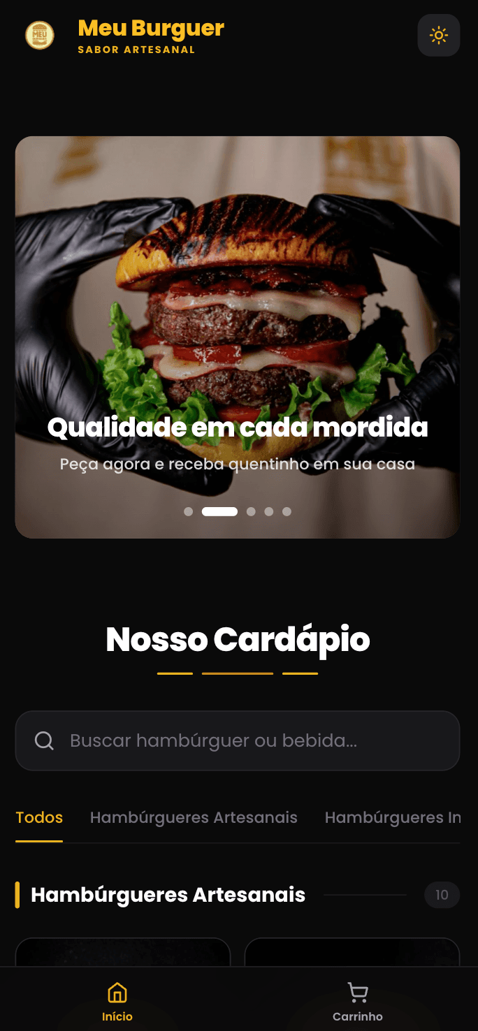 Previa do aplicativo