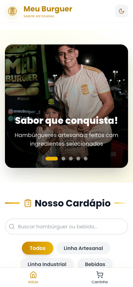 Previa do aplicativo