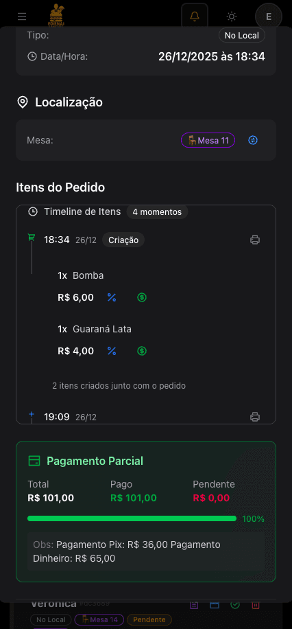 Previa do aplicativo